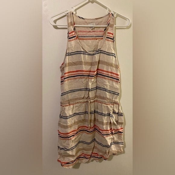 Hinge 100% striped linen dress size medium - Picture 1 of 6